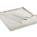 double bed blanket with  satin strim